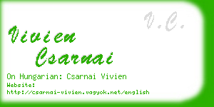 vivien csarnai business card